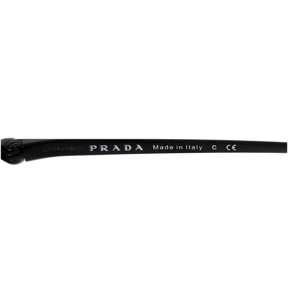 $390 Prada Rectangular Shield Sunglasses Blue Mirror Black Frame Lightweight NIB - Picture 12 of 16